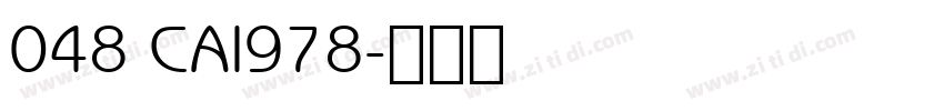 048 CAI978字体转换
